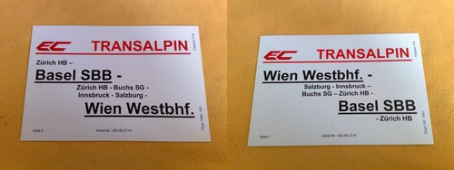 Zls sbb transalpin zürich - zürich, hb